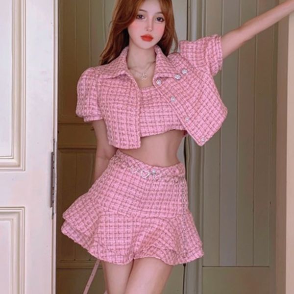 two piece dress summer korean sweet skirt suits women outfits short jacket coat crop + vest bodycon mini set girls fashion 3pc, White
two piece dress summer korean sweet skirt suits women outfits short jacket coat crop + vest bodycon mini set girls fashion 3pc, White