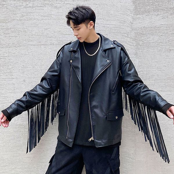 men's leather & faux punk motorcycle winter quilted cotton to thicken leather from plutonium streetwear hip hop man's jacket vinta, Black
men's leather & faux punk motorcycle winter quilted cotton to thicken leather from plutonium streetwear hip hop man's jacket vinta, Black
