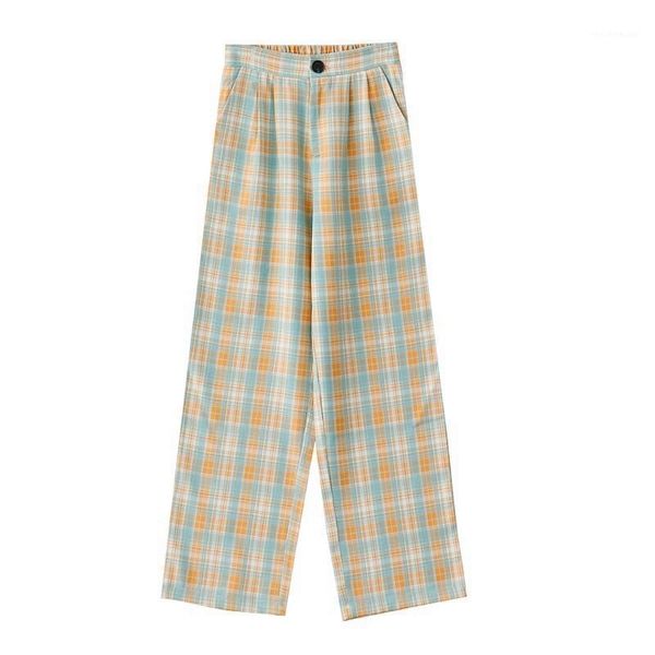 women's pants & capris preppy style 2021 spring women fashion vintage plaid straight casual loose retro, Black;white
women's pants & capris preppy style 2021 spring women fashion vintage plaid straight casual loose retro, Black;white
