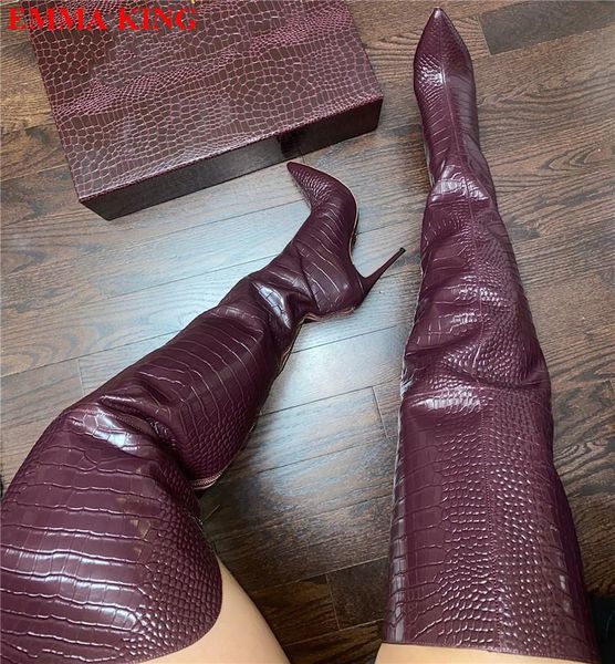 boots fashion crocodile high heels over the knee women winter pointed toe thigh female party shoes 2021, Black
boots fashion crocodile high heels over the knee women winter pointed toe thigh female party shoes 2021, Black