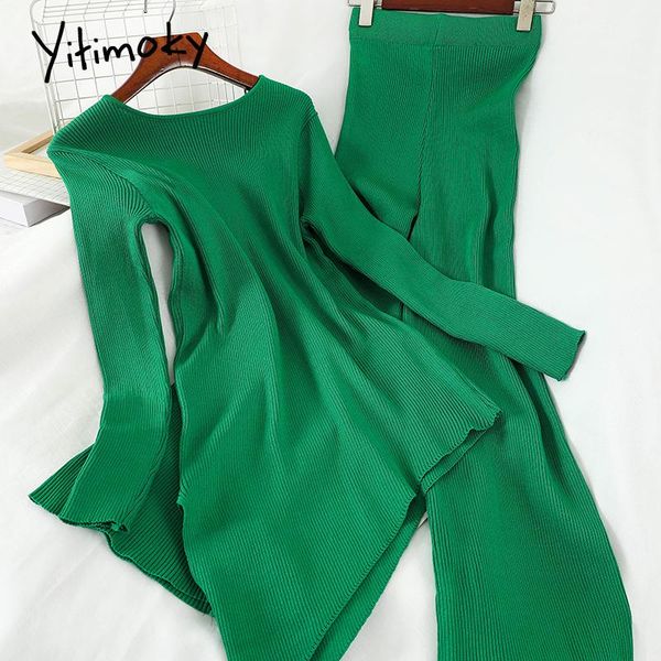 women's two piece pants yitimoky woman knit 2 set outfits fashion clothes o neck irrgular pullover high waist female suit fall 2021, White
women's two piece pants yitimoky woman knit 2 set outfits fashion clothes o neck irrgular pullover high waist female suit fall 2021, White