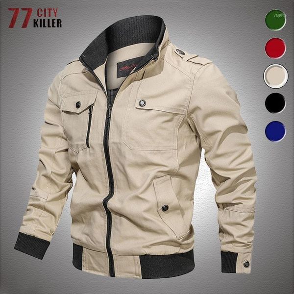 men's jackets military jacket men spring autumn cotton solid multi-pocket bomber male casual cargo flight slim fit coat brand clothing, Black;brown
men's jackets military jacket men spring autumn cotton solid multi-pocket bomber male casual cargo flight slim fit coat brand clothing, Black;brown