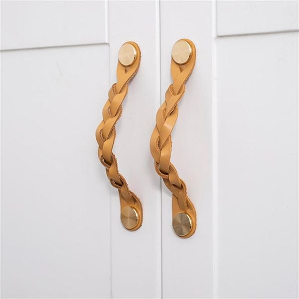 handles & pulls 2pcs cow leather furniture brass cabinet knobs handmade cupboard drawer wardrobe door pull handle room home decoration
handles & pulls 2pcs cow leather furniture brass cabinet knobs handmade cupboard drawer wardrobe door pull handle room home decoration
