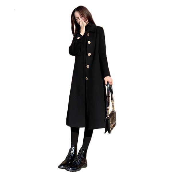 2021 new korean women's black coat autumn winter long slim windbreaker outwear female woolen overcoat jacket y600 q8ff, Tan;black
2021 new korean women's black coat autumn winter long slim windbreaker outwear female woolen overcoat jacket y600 q8ff, Tan;black