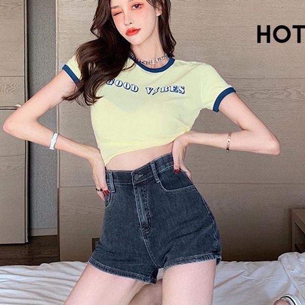women's jeans high-waist denim shorts women 2021 spring and summer tight-fitting stretch a-line thin all-match external pants, Blue
women's jeans high-waist denim shorts women 2021 spring and summer tight-fitting stretch a-line thin all-match external pants, Blue
