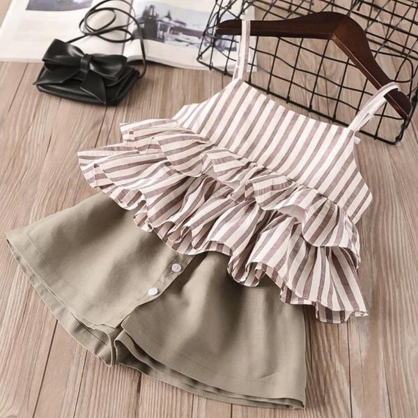clothing sets summer sling sleeveless children toddler kids baby girls outfits clothes stripe ruffles vest t-shirt+shorts set girl1, White
clothing sets summer sling sleeveless children toddler kids baby girls outfits clothes stripe ruffles vest t-shirt+shorts set girl1, White