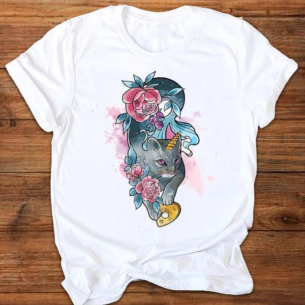 graphic watercolor cat cartoon womens t shirt fashion cute 90s style print clothes lady tees female, White
graphic watercolor cat cartoon womens t shirt fashion cute 90s style print clothes lady tees female, White