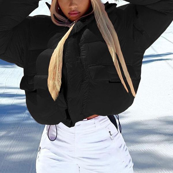 women's jackets warm short cotton padded parkas womens loose autumn winter coats female long sleeves elegant overcoat, Black;brown
women's jackets warm short cotton padded parkas womens loose autumn winter coats female long sleeves elegant overcoat, Black;brown