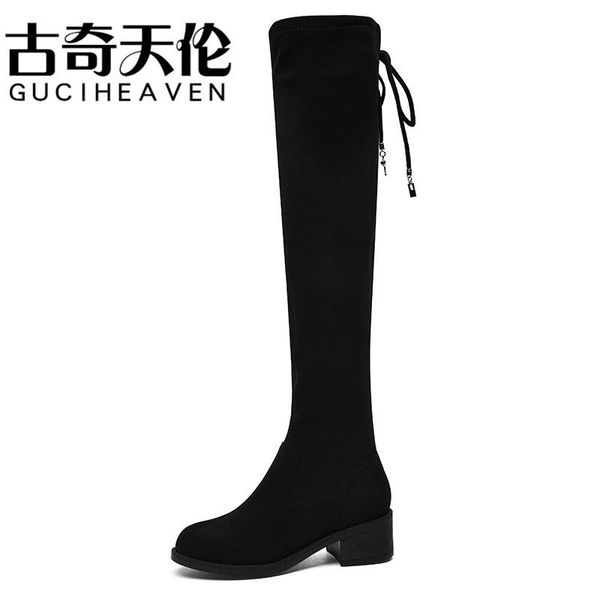boots women's winter boots, over-the-knee elastic long round toe, thick heel, Black
boots women's winter boots, over-the-knee elastic long round toe, thick heel, Black