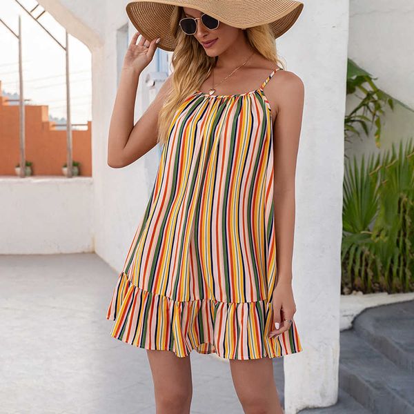 casual dresses spaghetti strap loose beach mini woman dress 2021 summer stripe boho clothing for women robe femme tzz8, Black;gray
casual dresses spaghetti strap loose beach mini woman dress 2021 summer stripe boho clothing for women robe femme tzz8, Black;gray