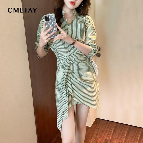 casual dresses fashion women striped lace up slim shirt dress office female elegant chic pocket long sleeve mini 2021 vestidos, Black;gray
casual dresses fashion women striped lace up slim shirt dress office female elegant chic pocket long sleeve mini 2021 vestidos, Black;gray