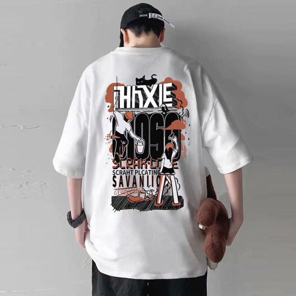 men's t-shirts men's short-sleeved t-shirt summer 2021 student loose versatile korean style ulzzang half-sleeved shirt ins fashion, White;black
men's t-shirts men's short-sleeved t-shirt summer 2021 student loose versatile korean style ulzzang half-sleeved shirt ins fashion, White;black
