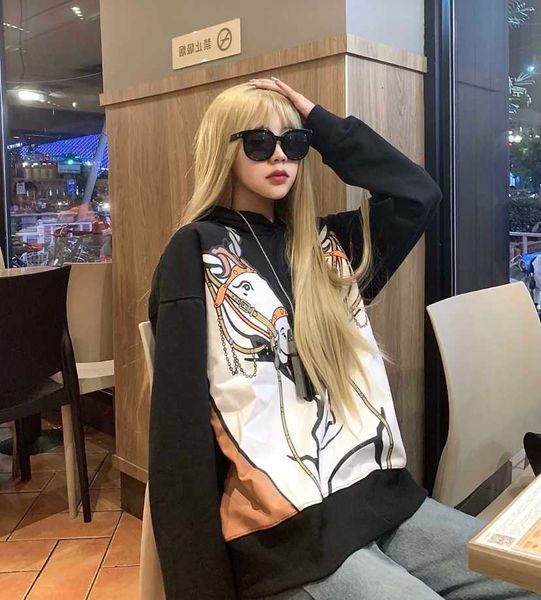 men's hoodies & sweatshirts spring and autumn 2021 hoodie printed cotton casual loose hip hop street style, Black
men's hoodies & sweatshirts spring and autumn 2021 hoodie printed cotton casual loose hip hop street style, Black