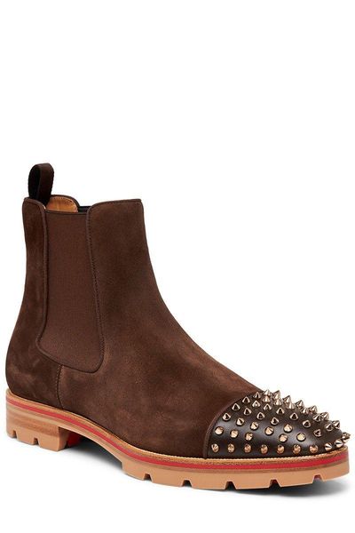 highest quality men casual boots red bottom rubber platform soles melon spikes ankle boot calfskin flats luxury designs with boxes, Black
highest quality men casual boots red bottom rubber platform soles melon spikes ankle boot calfskin flats luxury designs with boxes, Black