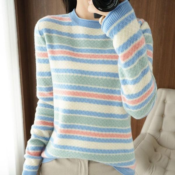 women's sweaters autumn winter chic casual striped long sleeve half high collar 100% wool knitted female pullover jumper clothes, White;black
women's sweaters autumn winter chic casual striped long sleeve half high collar 100% wool knitted female pullover jumper clothes, White;black