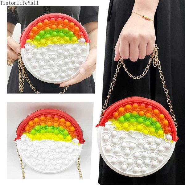 new rainbow children's pioneer crossbody bag large size silicone push bubble decompression toy wallet key chain patchwork coin case who
new rainbow children's pioneer crossbody bag large size silicone push bubble decompression toy wallet key chain patchwork coin case who