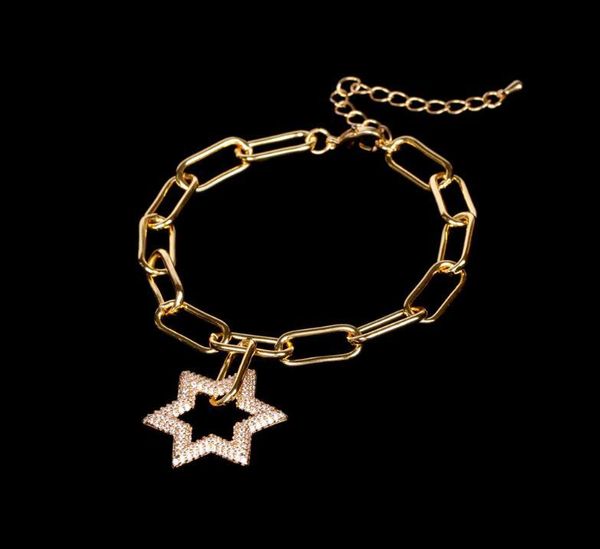 star pendant bracelet ins hip hop thick chain bracelet classic color rhinestone women hand chain, Black
star pendant bracelet ins hip hop thick chain bracelet classic color rhinestone women hand chain, Black