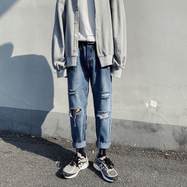 2021 new summer men's fashion holes stretch slim fit homme casual pants classic style blue color jeans biker trousers denim s-2xl 7jra
2021 new summer men's fashion holes stretch slim fit homme casual pants classic style blue color jeans biker trousers denim s-2xl 7jra