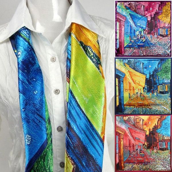 Women's Scarf Oil Painting Printed Fashion Large Silk Satin Square Scarf Clothing Accessories, Blue;gray
Women's Scarf Oil Painting Printed Fashion Large Silk Satin Square Scarf Clothing Accessories, Blue;gray