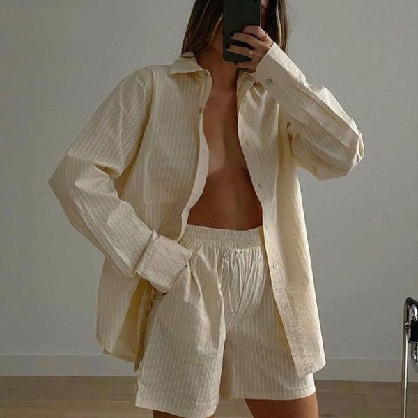 women's tracksuits 2 pieces ol shorts suit set female striped/ plaid turn-down collar long sleeve shirt+ high waist short pants for sum, Gray
women's tracksuits 2 pieces ol shorts suit set female striped/ plaid turn-down collar long sleeve shirt+ high waist short pants for sum, Gray