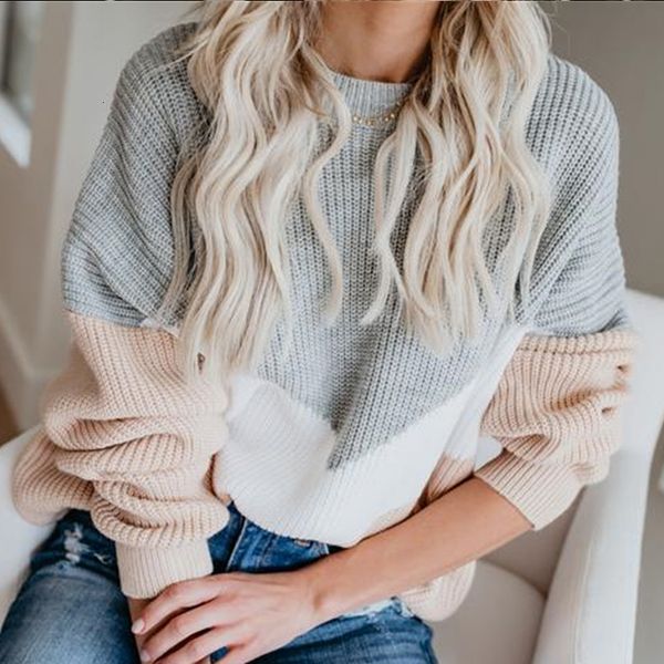 2021 new autumn winter women knit sweaters fashion soft pullover woman patchwork color fvey, Black;white
2021 new autumn winter women knit sweaters fashion soft pullover woman patchwork color fvey, Black;white