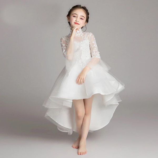 girl's dresses high collar flower girl dress white long sleeves kids evening gowns low wedding party for, Red;yellow
girl's dresses high collar flower girl dress white long sleeves kids evening gowns low wedding party for, Red;yellow