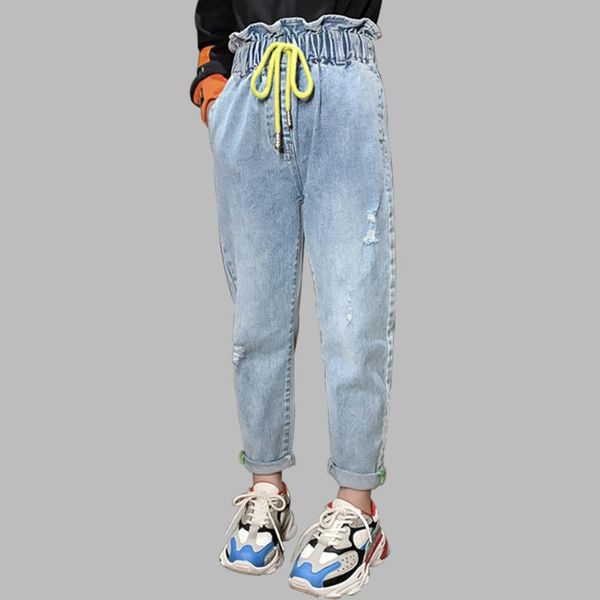 jeans girls 2021 est kids drawstring teenage children's with hole spring autumn clothes, Blue
jeans girls 2021 est kids drawstring teenage children's with hole spring autumn clothes, Blue