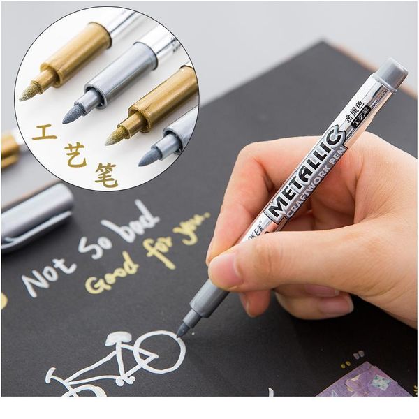 2pcs/lot diy metallic waterproof permanent paint marker pens gold and silver for drawing students supplies marker craft jllhqb
2pcs/lot diy metallic waterproof permanent paint marker pens gold and silver for drawing students supplies marker craft jllhqb
