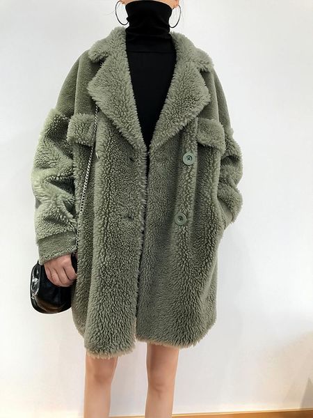women's fur & faux fashion korean female jacket 100% genuine wool coat autumn winter coats and jackets women 2021 casacos feminino zjt1, Black
women's fur & faux fashion korean female jacket 100% genuine wool coat autumn winter coats and jackets women 2021 casacos feminino zjt1, Black