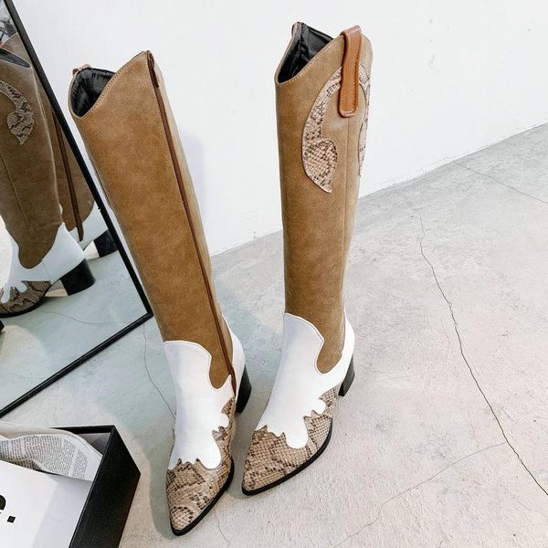 boots 2021 mixed colors women shoes pu leather knee high pointed toe fashion heels autumn winter lady long, Black
boots 2021 mixed colors women shoes pu leather knee high pointed toe fashion heels autumn winter lady long, Black