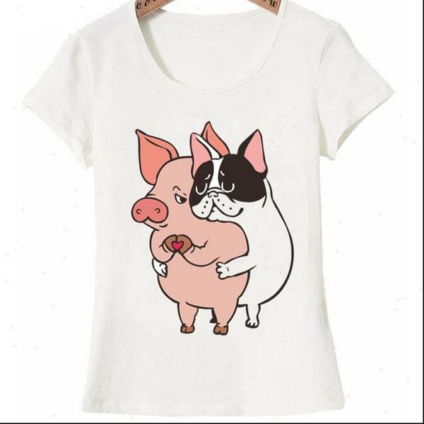 womens t shirt friend no food cartoon t shirt cute french bulldog hug pig design graphic t shirt female, White
womens t shirt friend no food cartoon t shirt cute french bulldog hug pig design graphic t shirt female, White