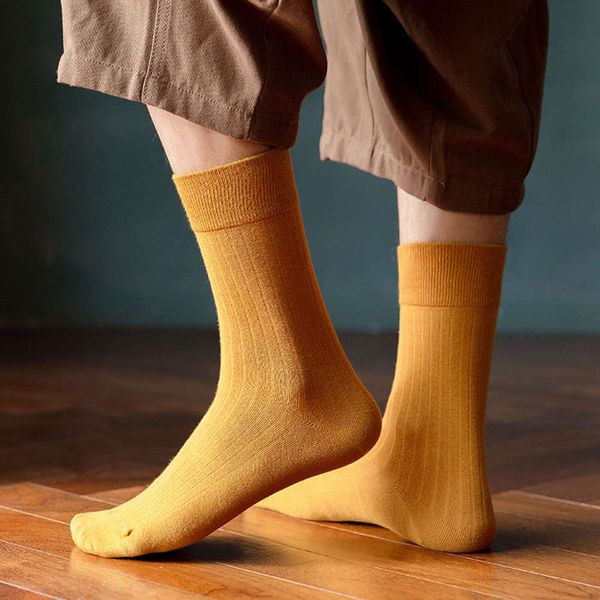 autumn and winter medium business men's solid color striped stockings cotton socks 1, Black
autumn and winter medium business men's solid color striped stockings cotton socks 1, Black