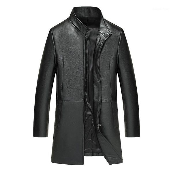 men's leather & faux genuine jacket men 100% cow coat spring autumn long windbreaker slim fit veste cuir homme 19858 kj3846, Black
men's leather & faux genuine jacket men 100% cow coat spring autumn long windbreaker slim fit veste cuir homme 19858 kj3846, Black