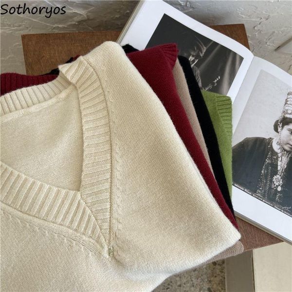 women's vests sweater vest women soft comfortable all-match solid simple korean-style loose casual trendy girls v-neck sleeveless knitt, Black;white
women's vests sweater vest women soft comfortable all-match solid simple korean-style loose casual trendy girls v-neck sleeveless knitt, Black;white