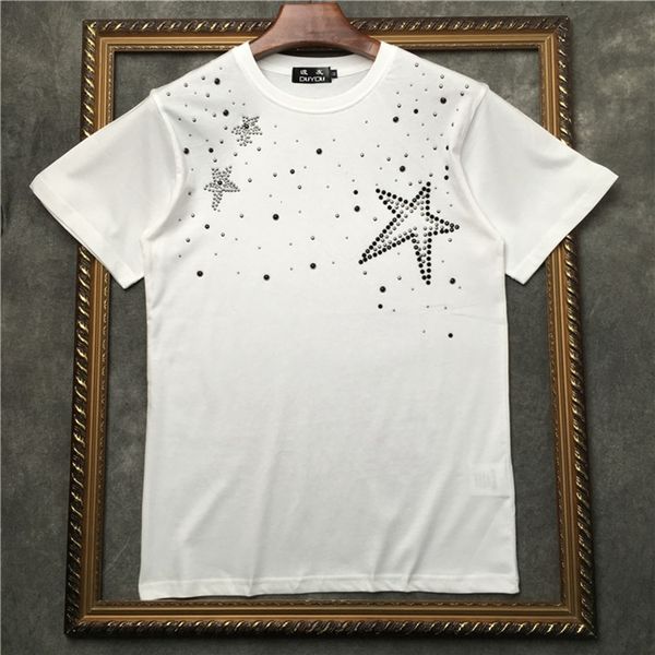 2021 new barrett men's short-sleeved t-shirt rivet crystal pentagram pattern women t shirts|streetwear 2191001570 2da5, White;black
2021 new barrett men's short-sleeved t-shirt rivet crystal pentagram pattern women t shirts|streetwear 2191001570 2da5, White;black