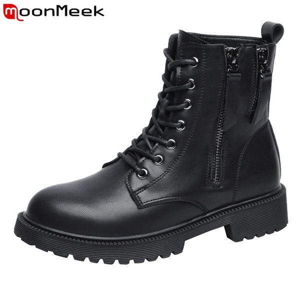 boots moonmeek 2022 fashion women lace up black autumn ankle classic winter ladies shoes 
boots moonmeek 2022 fashion women lace up black autumn ankle classic winter ladies shoes