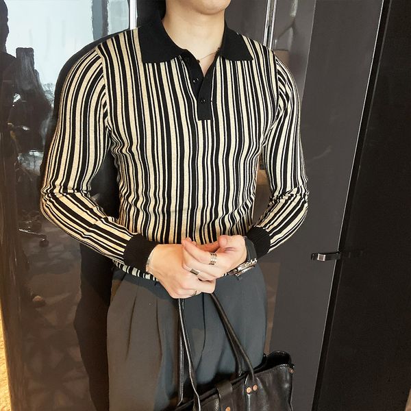 new alta qualidade coreano outono inverno turn down collar homens listrado blusas ajuste fino quente pullovers ma bvek, White;black
new alta qualidade coreano outono inverno turn down collar homens listrado blusas ajuste fino quente pullovers ma bvek, White;black