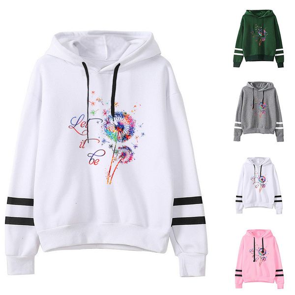women hoodie let it be colorful dandelion printed s double striped long sleeve fleece sweatshirt with hat pullovers, Black
women hoodie let it be colorful dandelion printed s double striped long sleeve fleece sweatshirt with hat pullovers, Black
