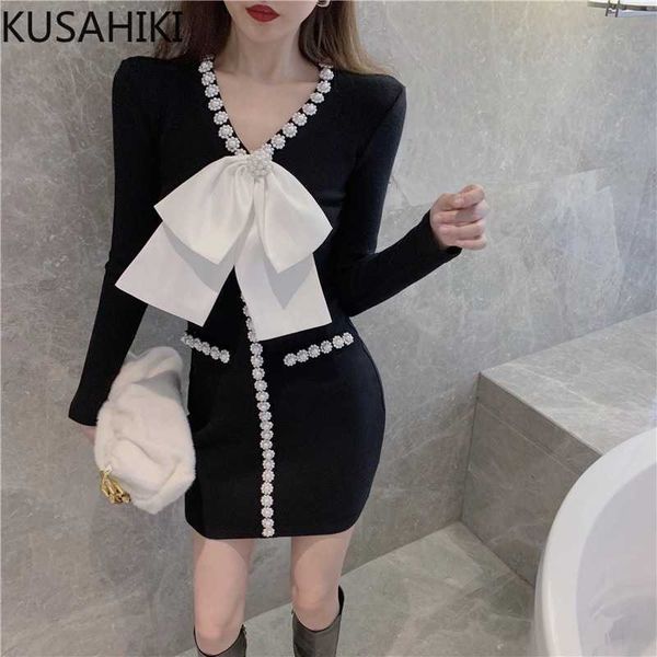 spring knitted woman dress korean beads bowknot v-neck dresses stretch slim bodycorn vestidos mujer 6f878 210603, Black;gray
spring knitted woman dress korean beads bowknot v-neck dresses stretch slim bodycorn vestidos mujer 6f878 210603, Black;gray