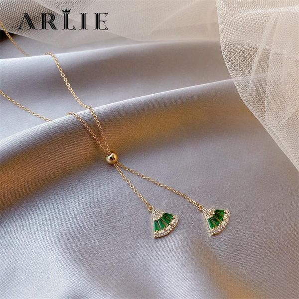 chokers arlie fashion charm green zircon crystal fan-shaped geometric necklace for women elegant party ladies pendant jewelry, Golden;silver
chokers arlie fashion charm green zircon crystal fan-shaped geometric necklace for women elegant party ladies pendant jewelry, Golden;silver