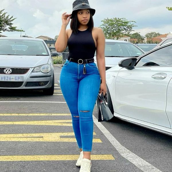 women's jeans ladies high-rise ripped stretch slim-fit 2021 women button hole pencil pants trousers summer street casual denim, Blue
women's jeans ladies high-rise ripped stretch slim-fit 2021 women button hole pencil pants trousers summer street casual denim, Blue