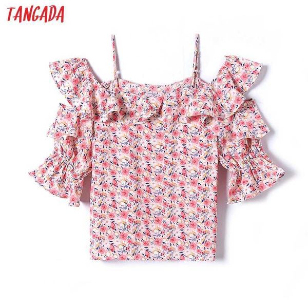 tangada women retro ruffles print crop shirt off shoulder summer chic female shirt 6h62 210609, White
tangada women retro ruffles print crop shirt off shoulder summer chic female shirt 6h62 210609, White