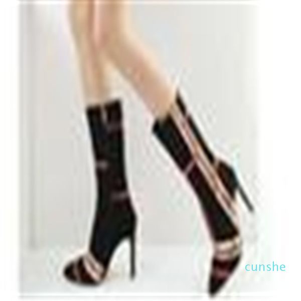 designer fashion women mid calf boots size 35-42 stylish style slip on high heels pointed toe, Black
designer fashion women mid calf boots size 35-42 stylish style slip on high heels pointed toe, Black