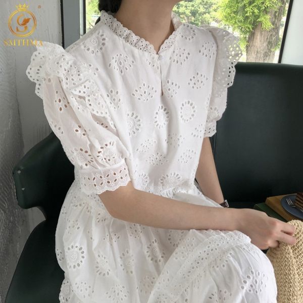 casual dresses elegant lace hollow out embroidered big swinging summer women's ruffle short-sleeved loose vestidos jb8z, Black;gray
casual dresses elegant lace hollow out embroidered big swinging summer women's ruffle short-sleeved loose vestidos jb8z, Black;gray
