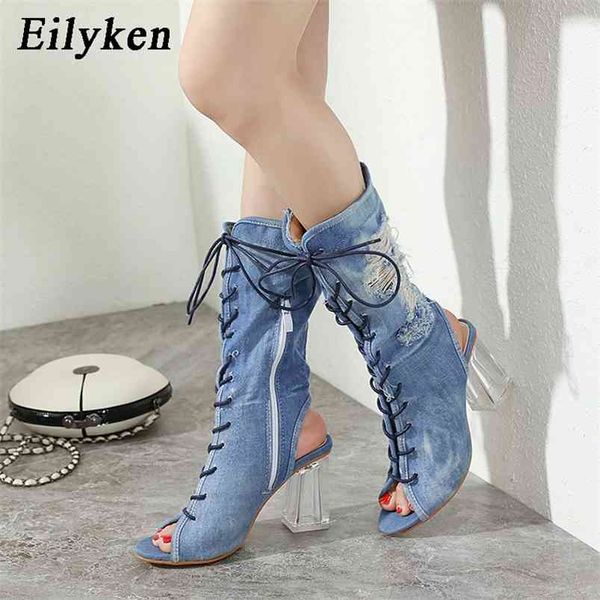 eilyken fashion denim ankle boots sandals ladies transparent crystal heel peep toe boots autumn womens lace up shoes size34-40 210914, Black
eilyken fashion denim ankle boots sandals ladies transparent crystal heel peep toe boots autumn womens lace up shoes size34-40 210914, Black