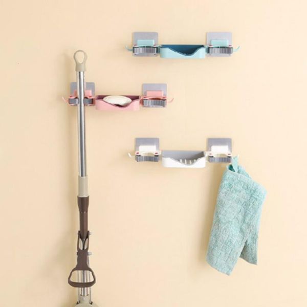 hooks & rails 3-in-1 mop soap holder household wall-mounted seamless hanging bathroom moisture-proof drain belt hook
hooks & rails 3-in-1 mop soap holder household wall-mounted seamless hanging bathroom moisture-proof drain belt hook
