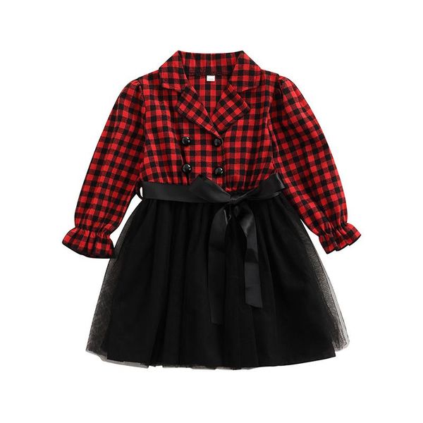 girl's dresses 1-6y toddler kids baby girl long sleeve turn down collar patchwork plaid tutu princess dress outfits children clothes, Red;yellow
girl's dresses 1-6y toddler kids baby girl long sleeve turn down collar patchwork plaid tutu princess dress outfits children clothes, Red;yellow