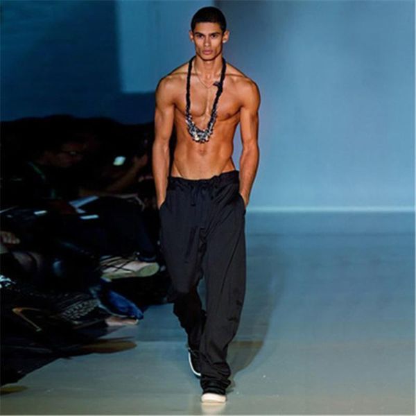 men's pants sports harem summer 2021 fashion thin section breathable streetwear casual jogging loose elastic waist, Black
men's pants sports harem summer 2021 fashion thin section breathable streetwear casual jogging loose elastic waist, Black