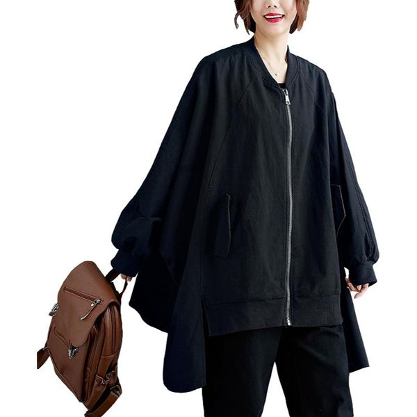 women's jackets autumn bomber jacket women cardigan basic solid batwing sleeve female casual style vintage coat irregular zipper commut, Black;brown
women's jackets autumn bomber jacket women cardigan basic solid batwing sleeve female casual style vintage coat irregular zipper commut, Black;brown
