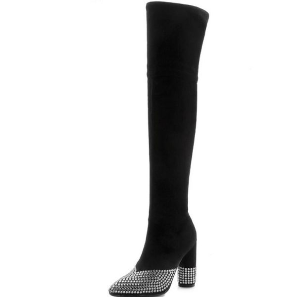 boots fanyuan size 33-46 women thigh high bling crystal warm fur winter shoes woman fashion zipper heel, Black
boots fanyuan size 33-46 women thigh high bling crystal warm fur winter shoes woman fashion zipper heel, Black